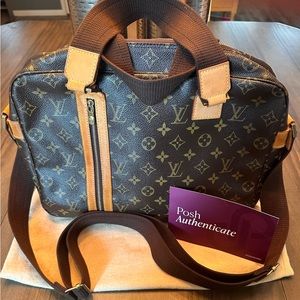 Auth LOUIS VUITTON Monogram Sac Bosphore Crossbody Bag w dustcover
